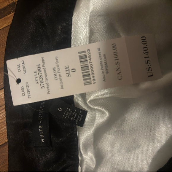 White House Black Market Black & White Floral Circle Skirt - Picture 2 of 6